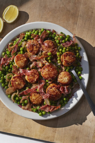 How Lee Kalpakis turns the usually  upscale scallop into a camping delight